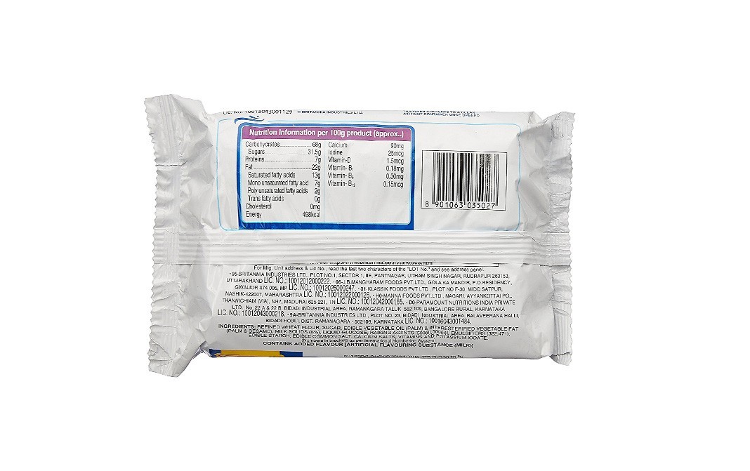 Britannia Milk Bakis Milky Sandwich (Flavoured Sandwich Biscuits)   Pack  200 grams